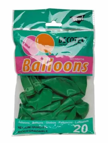 [MOT] PARTY4413 BALLOON 20PCS GREEN