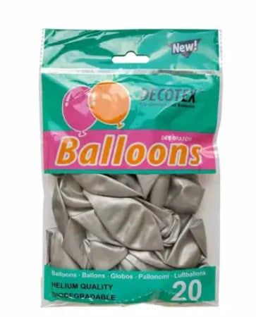 [MOT] PARTY4416 BALLOON 20PCS SILVER
