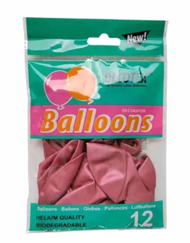 [MOT] PARTY4419 BALLOON 12PCS METALLIC RED
