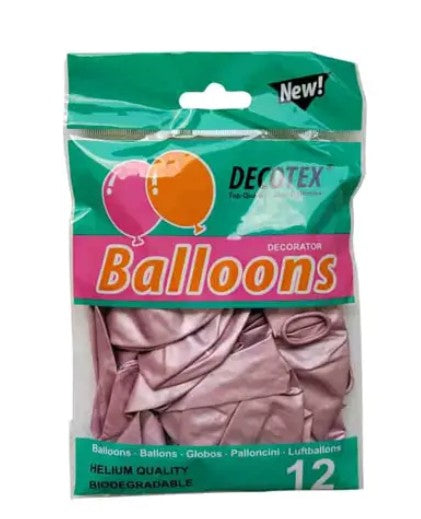 [MOT] PARTY4420 BALLOON 12PCS METALLIC PINK