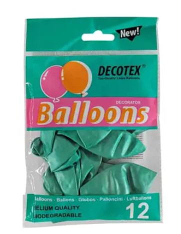 [MOT] PARTY4421 BALLOON 12PCS METALLIC GREEN