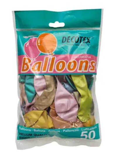 [MOT] PARTY4429 50 PCS BALLOON MIXED METALLIC  COLOUR