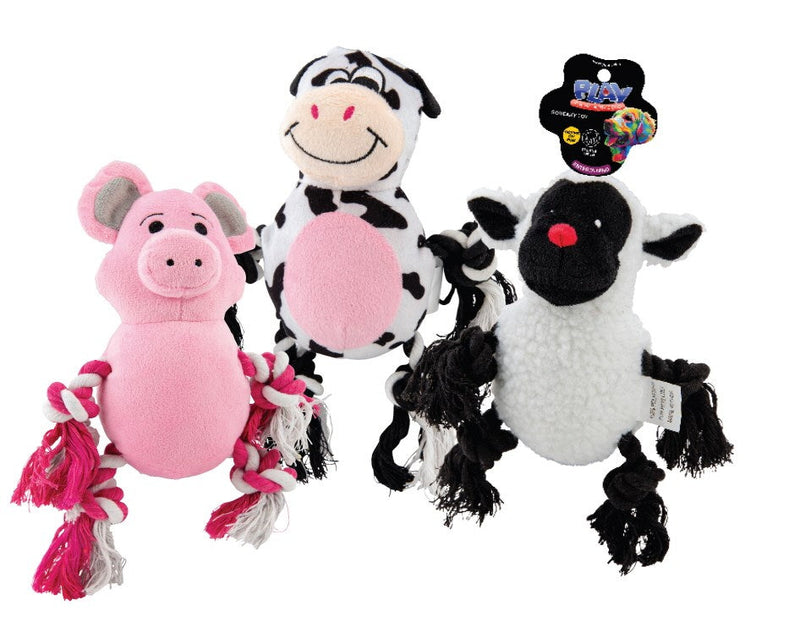 [UBL] PA2372 Dog Toy Plush 3Asst Designs