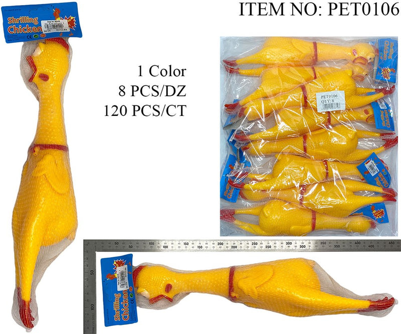 DOG TOY SQUEAKY CHICKEN