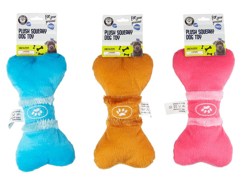 [JEM] DOG 242603 SQUEAKY PLUSH BONE