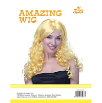 [APO] 93617Y WIG FOR LADY LONG CURLY YELLOW. 150G