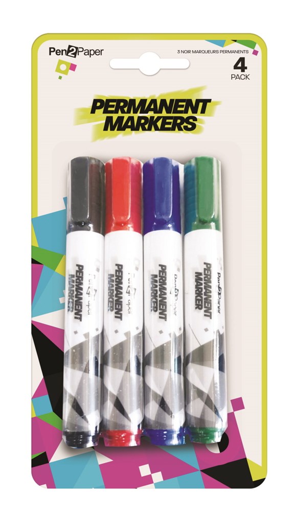 [UBL] SE0029 PERMANENT MARKERS MIXED 4PK