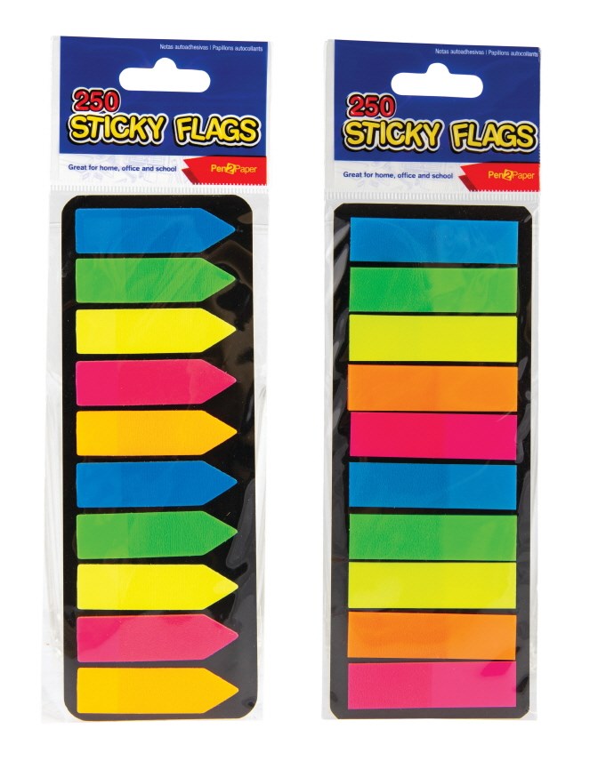 [UBL] SL0133 STICK IT FLAGS NEON 250PK 2ASS