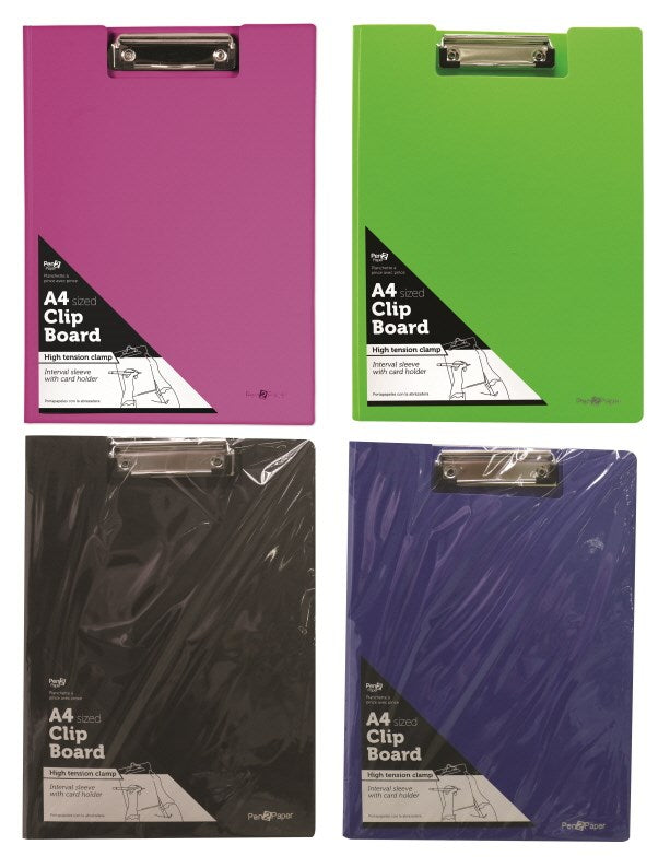 [UBL] SF0028  CLIPBOARD W/COVER A4 4ASST