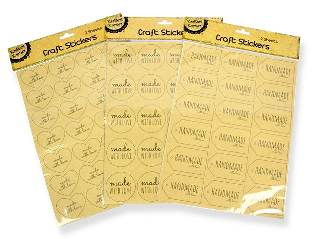 [JEM] CRAFT 217915 A4 KRAFT HANDMADE STICKERS (SFA0643)