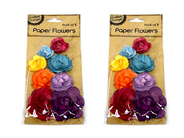 [JEM] CRAFT 217939 CRAFT PAPER FLOWERS 8PCS (SGA0532)