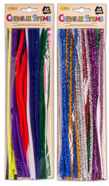 [UBL] QC2697 CRAFT CHENILLE STEMS 2ASS 40PC