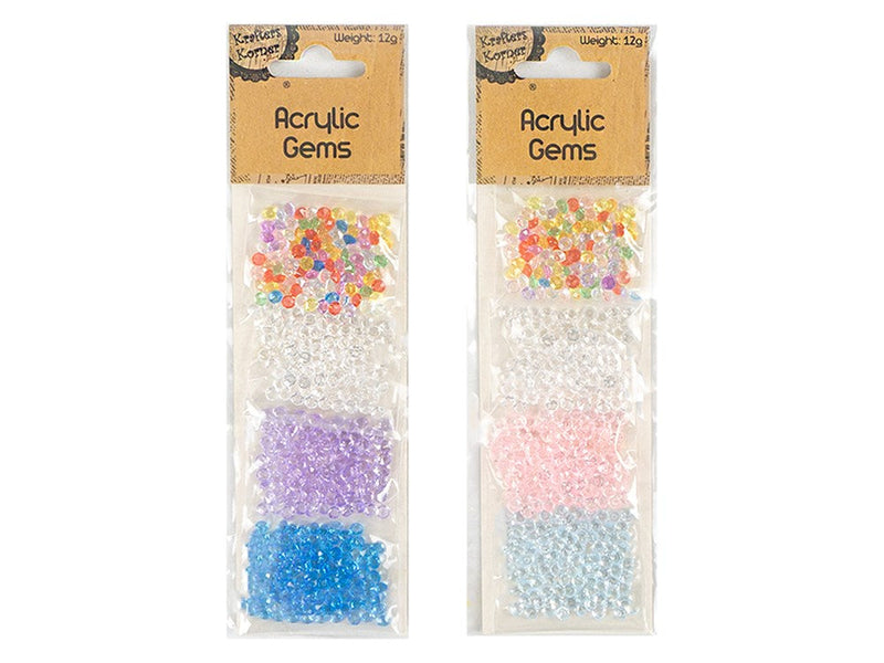 [JEM] CRAFT 282166 ASSORTED ACRYLIC GEMS