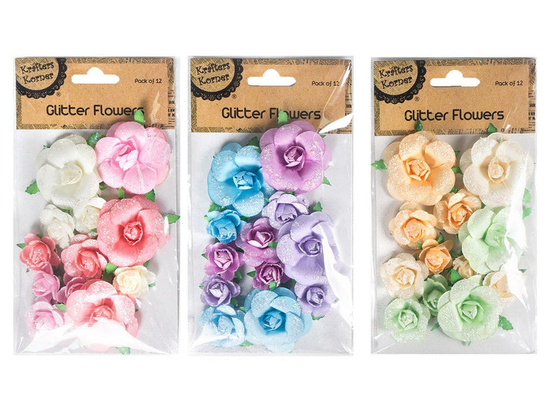[JEM] CRAFT 283125 GLITTER FLOWERS/12
