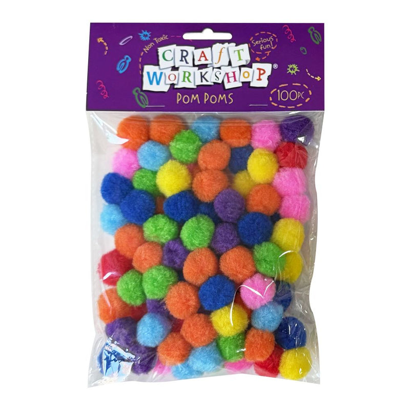 [AVA] 97054 CRAFT POM POMS BRIGHT COLOURS 20MM 100PC