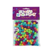 [AVA] 96414 CRAFT POM POMS TRENDY COLOURS 10MM 200PC