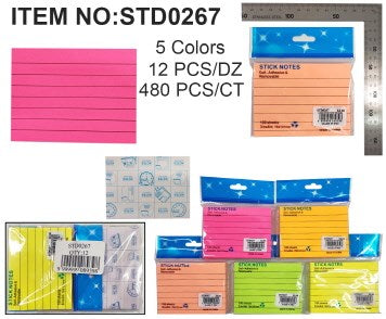 LINED STICKY NOTE 76X101MM
