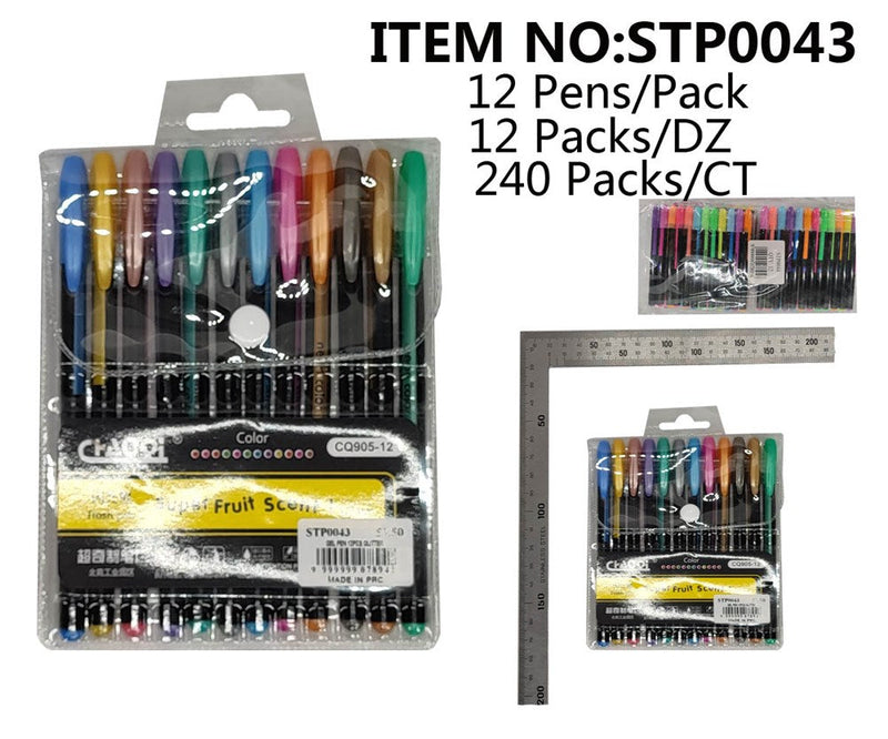 GEL PEN 12PCS GLITTER