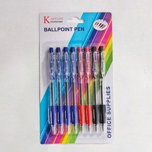 [CNJ] 311056B-04 BALLPEN 8PC/3COLOR MIX