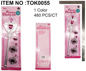 PRINCESS WAND EARRINGS SET PINK