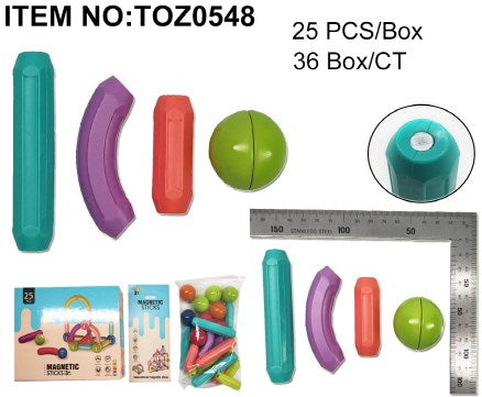 MAGNETIC BUILDING BLOCKS 25PCS
