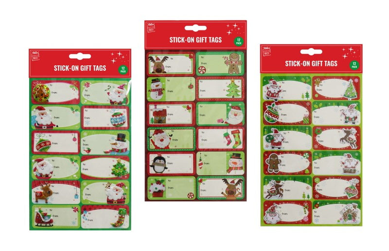 Gift Tags S/Adhesive Deluxe 12pk [UBL] XA7363