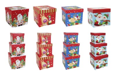 [UBL] XP0470 Gift Box Square Cute 3pc Set Asst