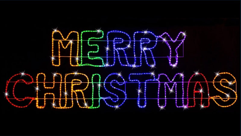 LED Rlight Giant Merry Christmas Rainbow [UBL] XL0344
