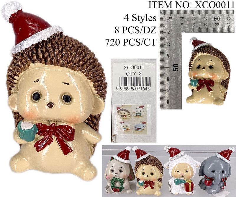 XMAS ORNAMENT MINI ANIMAL 5.5CM