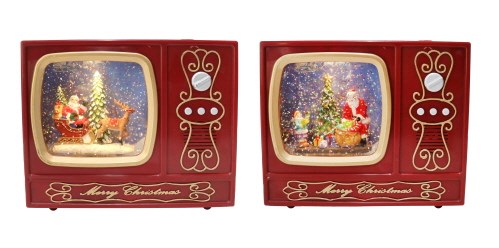 [UBL] XD2048 GLITTER SWIRL MUSICAL SANTA TV LED USB