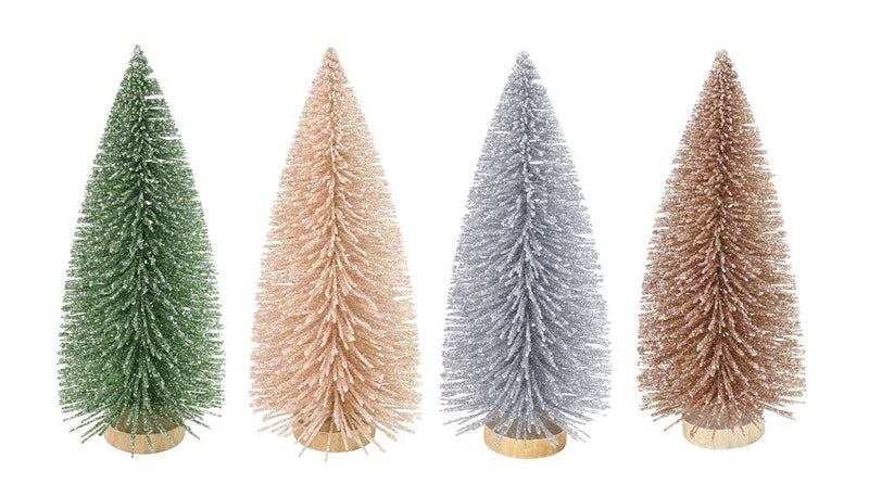 [UBL] XD2970 Glitter Spiky Tree Naturals 14cm Asst