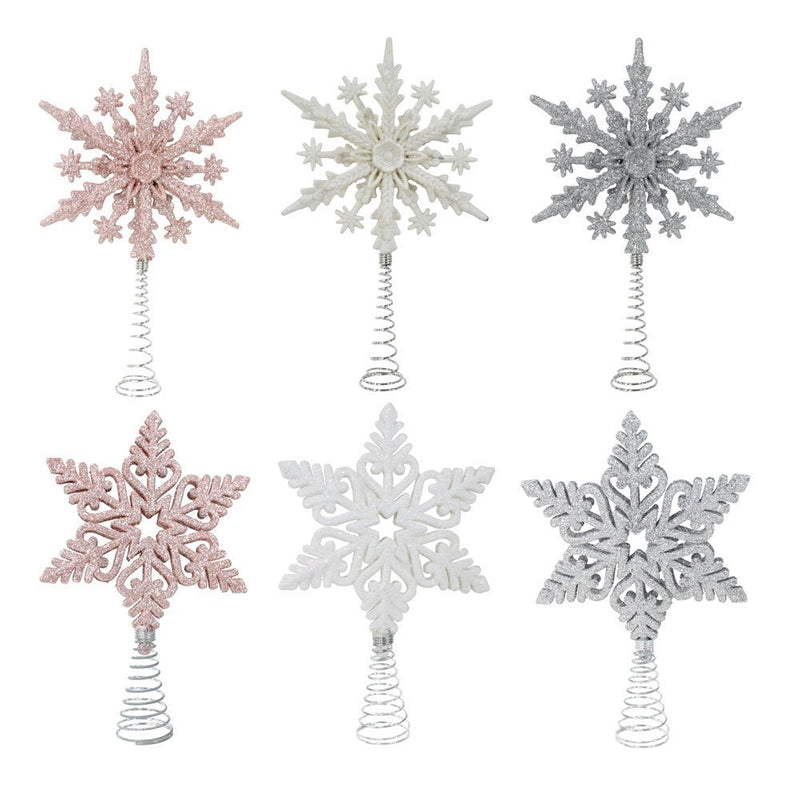 [UBL] XD4102 Glitter Snowflake Topper Asst