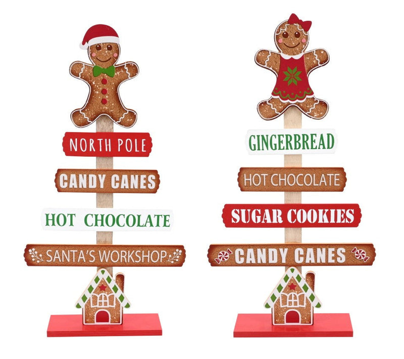 Gingerbread Table Tree Asst [UBL] XD0000603