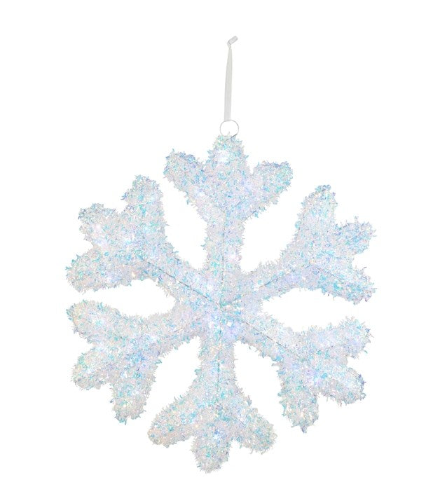 LED Snowflake Iridescent Tinsel 40cm [UBL] XD0000931