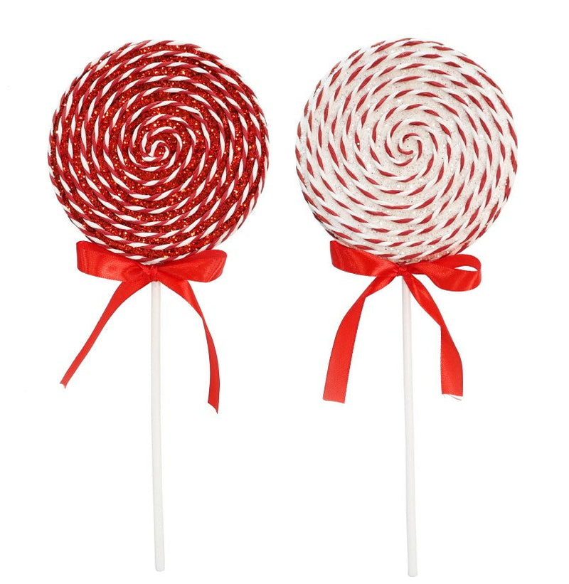 Candycane Lollipop Pick 33cm Asst [UBL] XD3849