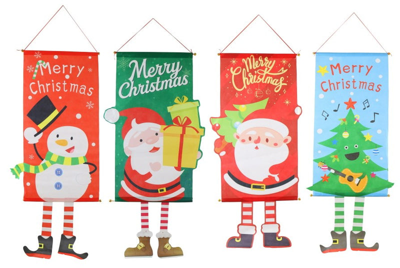 Christmas Banner w/Legs Printed 110cm Asst [UBL] XN0000029