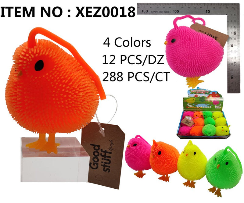 EASTER  PUFFER BALL LIGHT CHICK 8CM