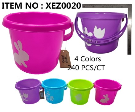 EASTER BUCKET 19X13X5CM 4 ASST