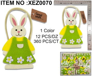 EASTER FELT BAG RABBIT 14CM
