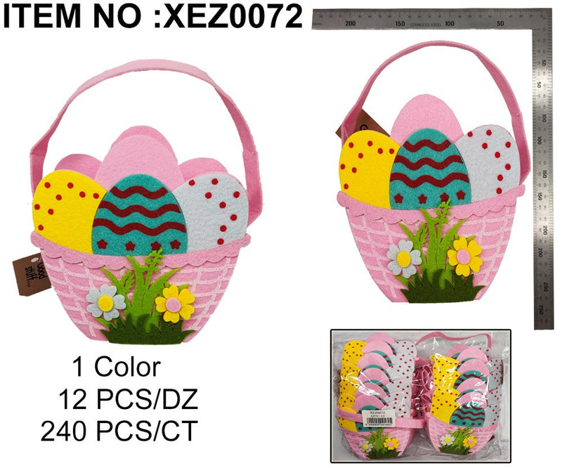 EASTER FELT BAG EGG 15*7*15.5CM