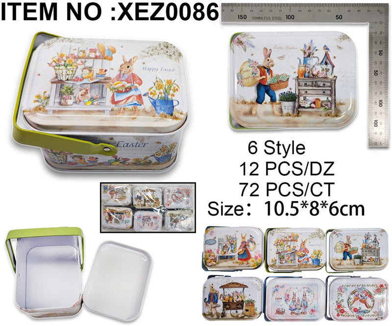 EASTER TIN BOX 10.5X8X6CM