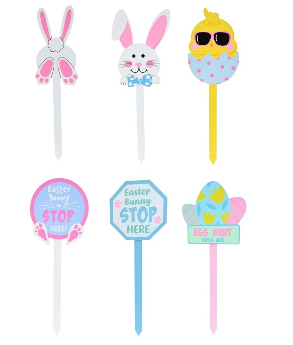 [UBL] XE0737 EASTER GARDEN STAKE 50cm Asst