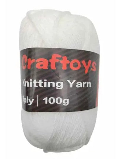 [MOT] YARN5034 100G KNITTING YARN WHITE