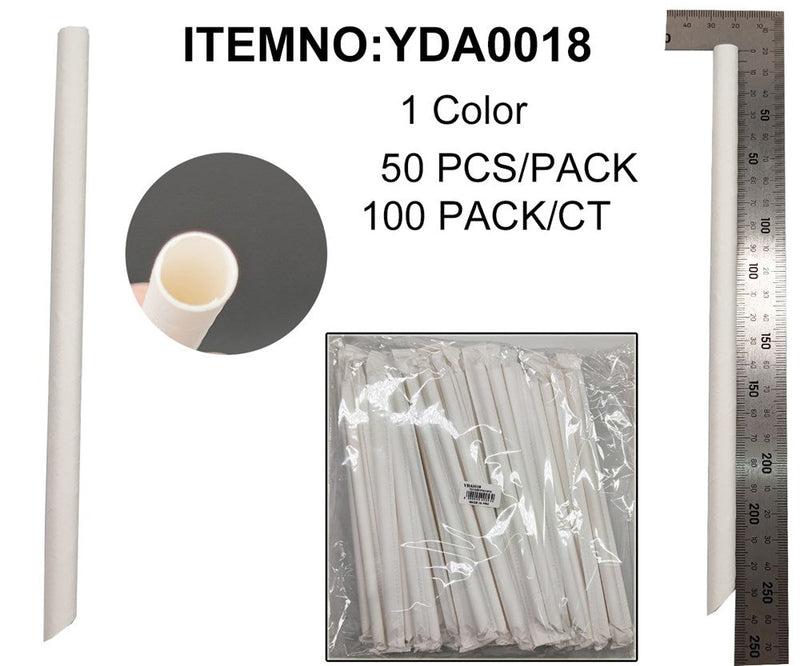 THICK PAPER STRAW 50PCS-MILKSHAKE
