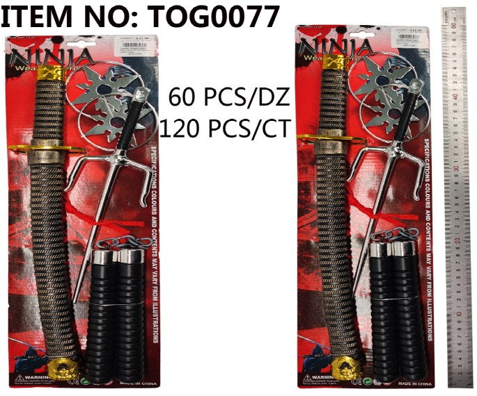 TOY NINJA SWORD SET 5PCS